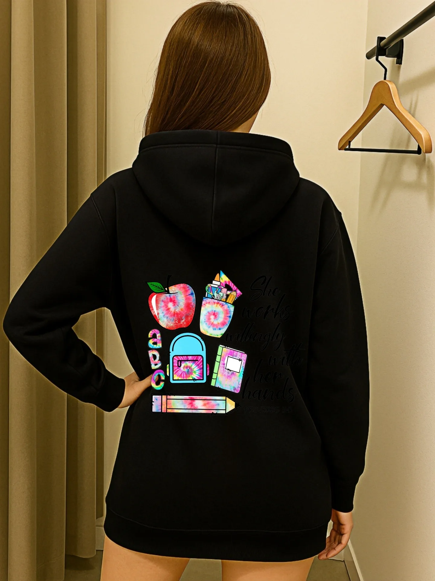 Sweat à capuche graphique pour femmes, imprimé mignon, Design esthétique, tissu doux, tenue quotidienne décontractée, pour adolescents