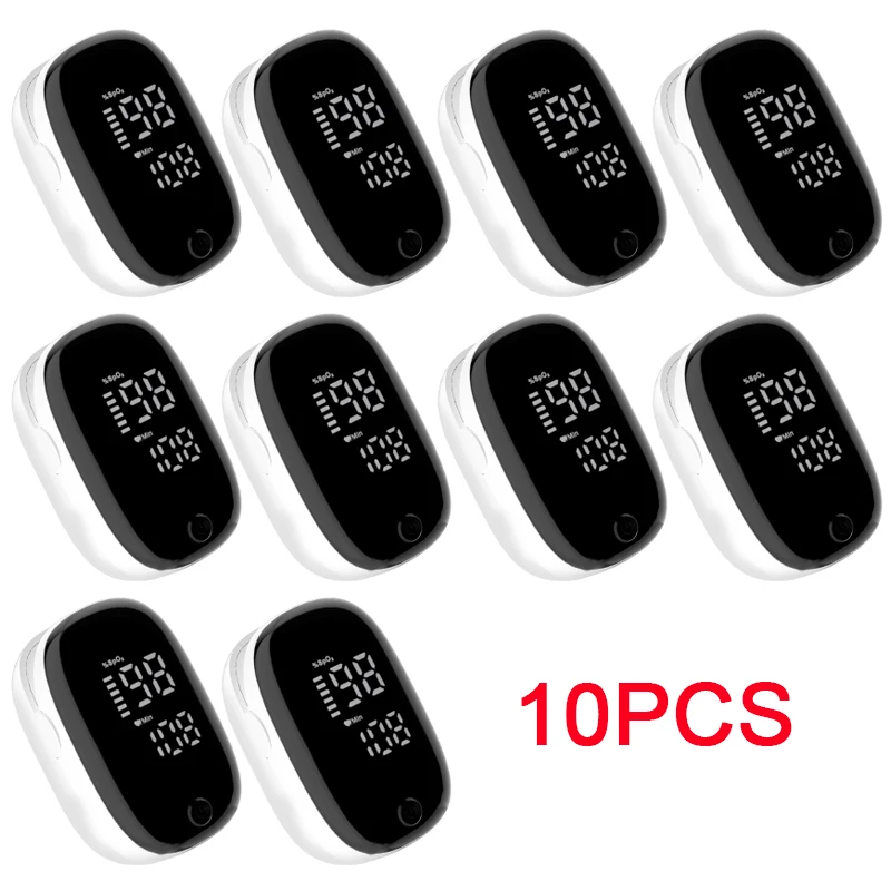 10PCS Finger Clip Oximeter Home Use Led Oximeter Home Use Meter Portable Visual Finger Clip Oximeter Saturation Mete