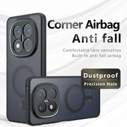 Magentic for Magsafe Acrylic Case for Redmi Note 14 Pro Plus 14Pro Wireles Charge Shockproof Bumper for Redmi Note14 Poco X7pro