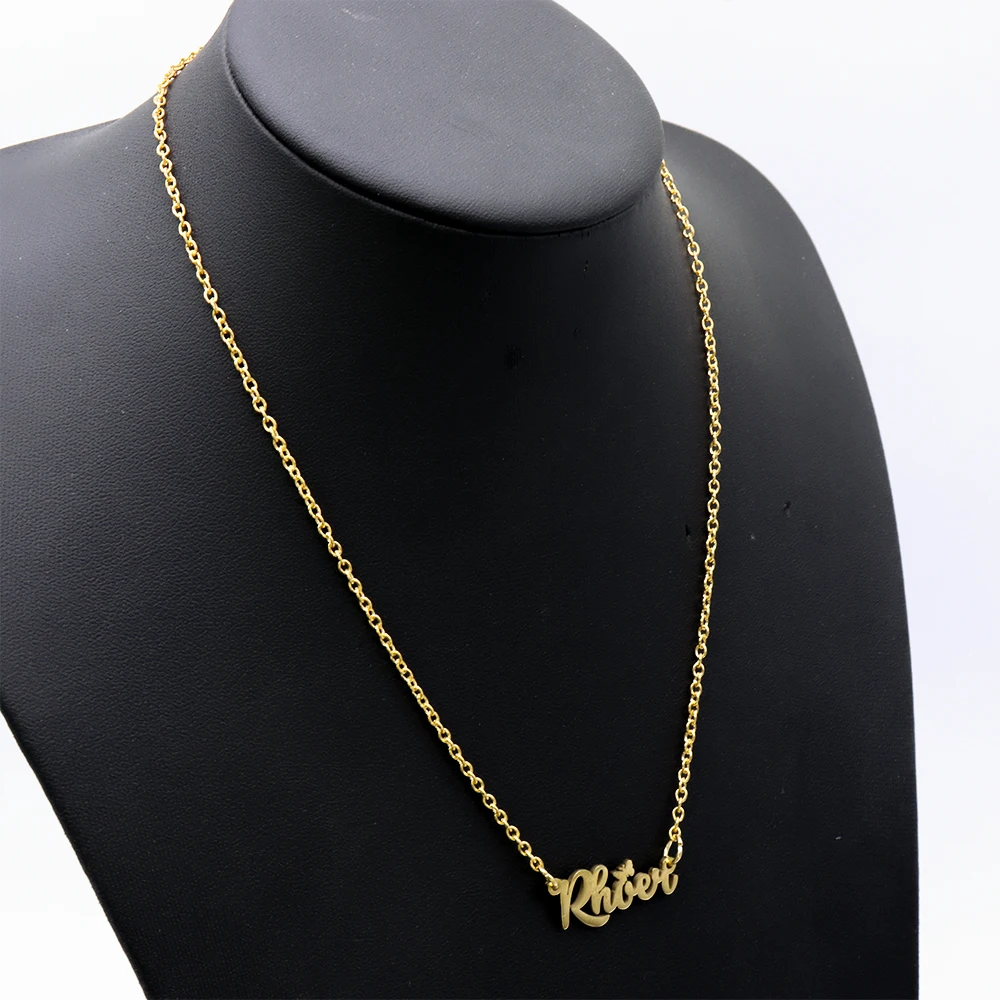 Stainless Steel PVD Gold Greek Letter Sigma Gamma Rho Central Region Rhoer Necklace Jewelry for Women
