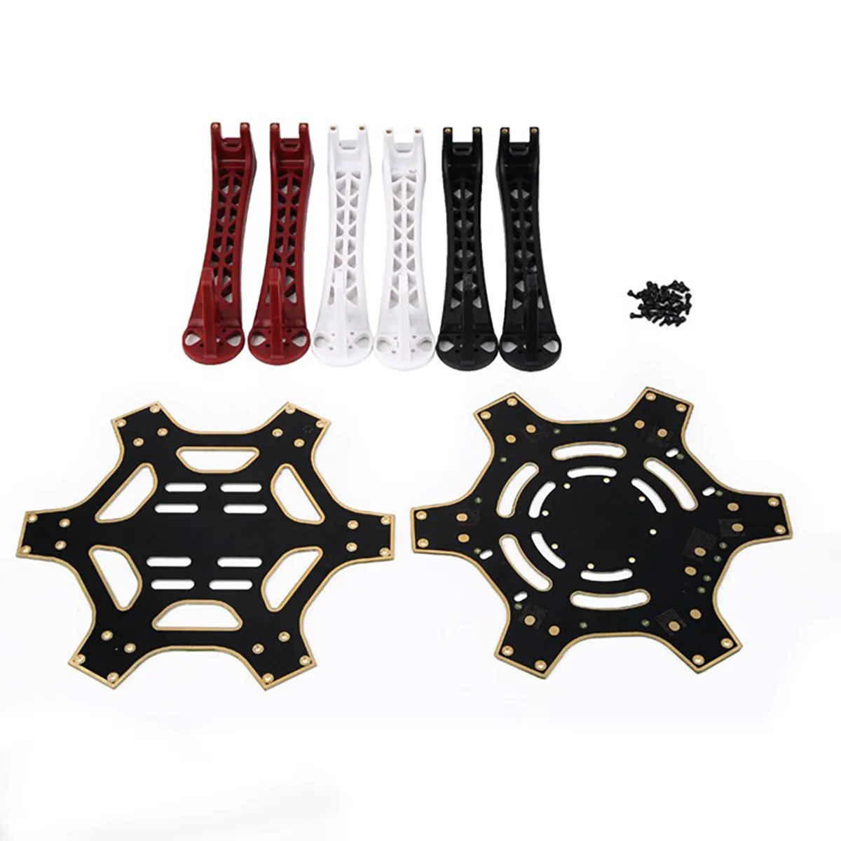 FPV F550 Hexa marco brazo HexaCopter PCB con tren de aterrizaje Protector de cardán placa de batería para Flamewheel F550 HJ550 Quadcopter