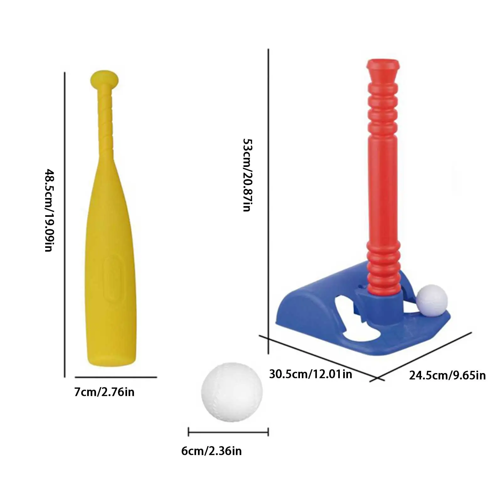 مجموعة ألعاب البيسبول للأطفال، لعبة رياضية خارجية، تفاعل بين الوالدين والطفل، كرة مضرب بلاستيكية آمنة، كرة رياضية للفناء الخلفي للعائلة #5