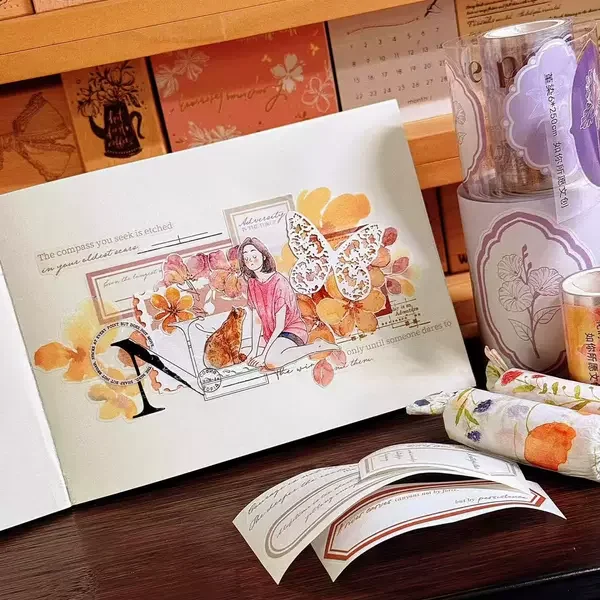 

Цветочный укроп, рамка, светлый ретро, шрифт, бумага для письма, стикеры, высечка, лента васи для домашних животных