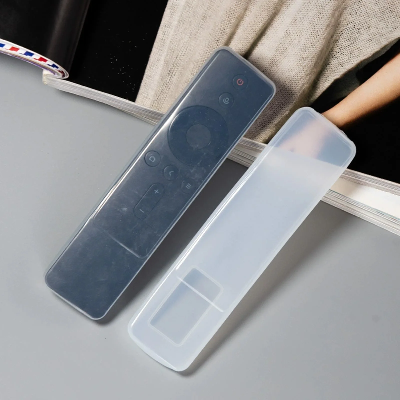 

Transparent Silicone Smart TV Remote Cover for Shockproof Dustproof Waterproof Protective Case Universal Fit