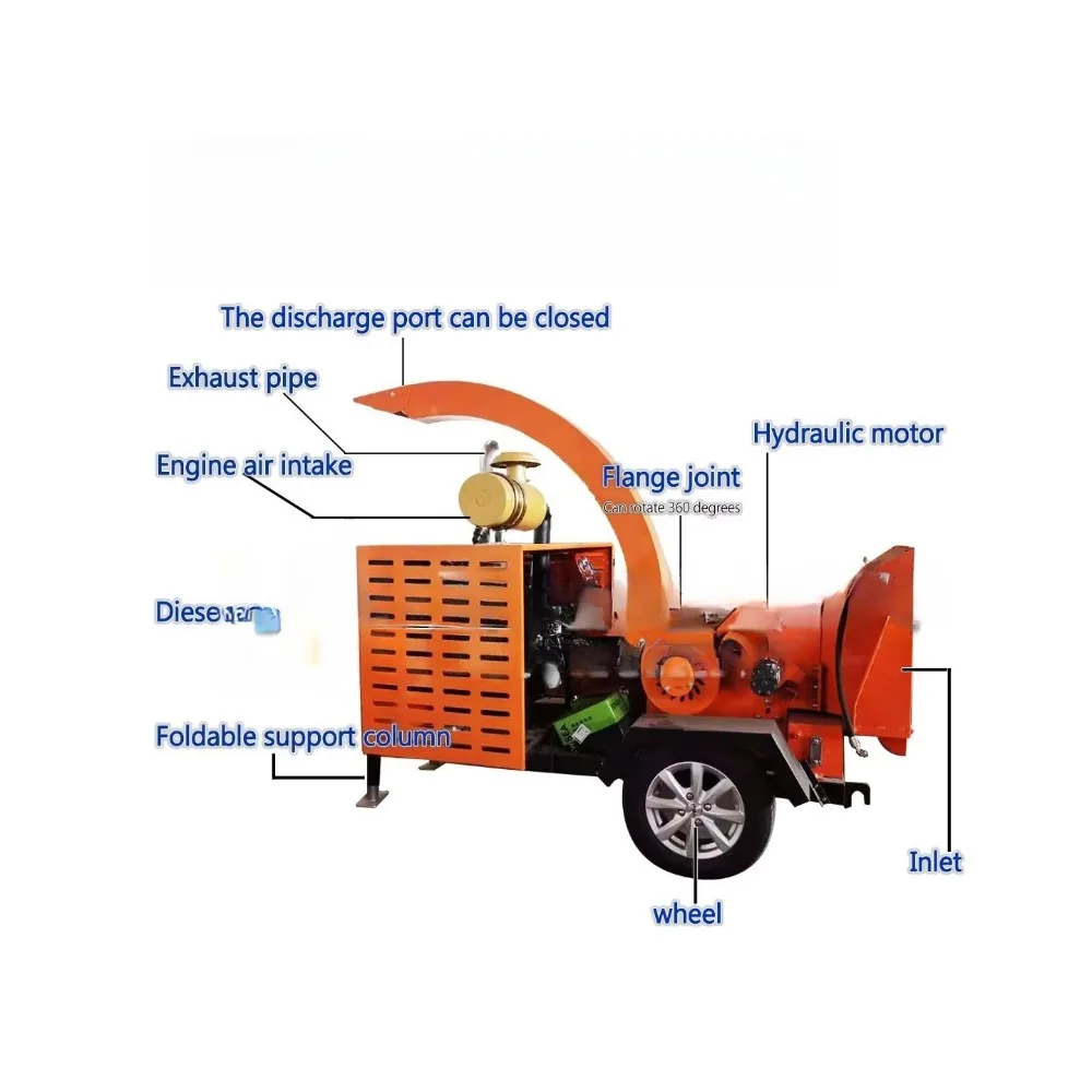 Branch Wood Grinder Crusher Tree Branch Crusher Chipper Garden Tree Leaf Branch Shredder
