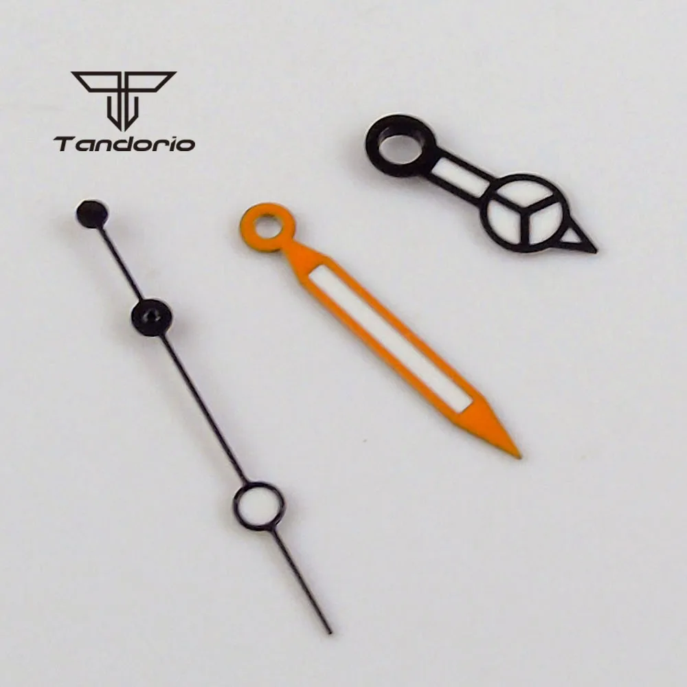 Black Orange Watch Hands Luminous Fit for NH35 NH36 NH38 NH70 NH72 Automatic Movement