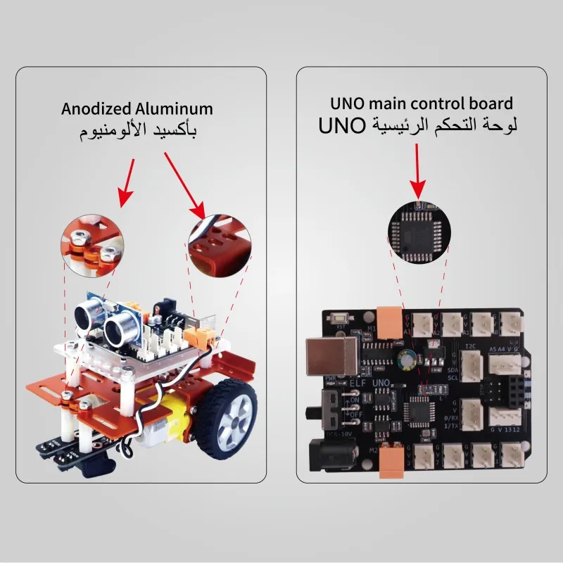 Middle East Classroom 14 Interesting Stem Projects Programming Educational Diy Electronic Robot Car Chassis Kit for Starter