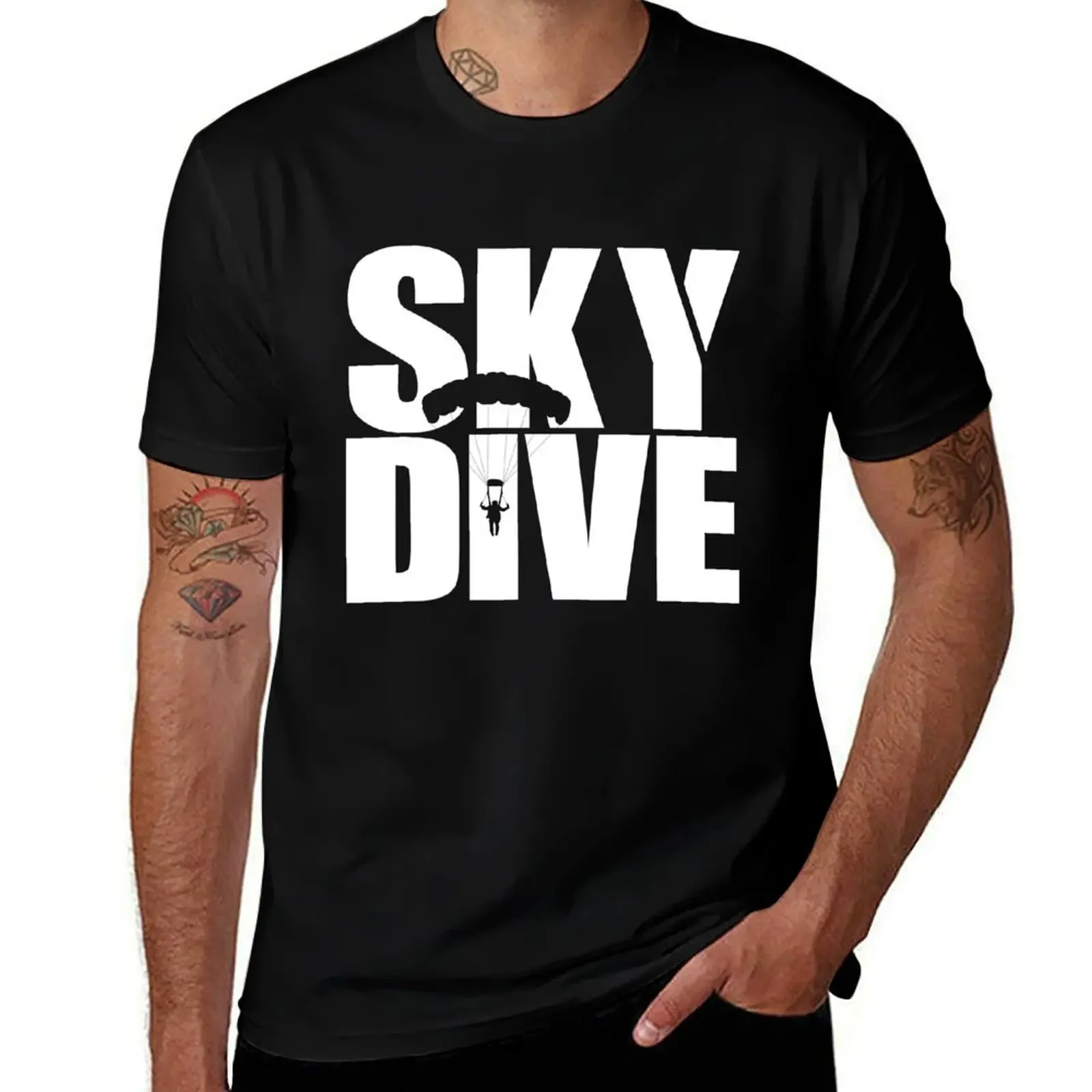 

Skydive T-Shirt street wear quick-drying Men's cotton t-shirt