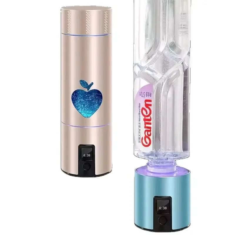 Portable Water Generator Bottle with SPE and PEM Technology for Rechargeable Portable Glass Water Generator