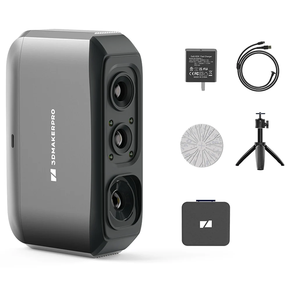 Premium versie 3DMakerpro Moose Lite 3D-scanner, NIR-lichtbron, 0,05 mm nauwkeurigheid, 0,10 mm resolutie, monochrome textuur - afbeelding 2