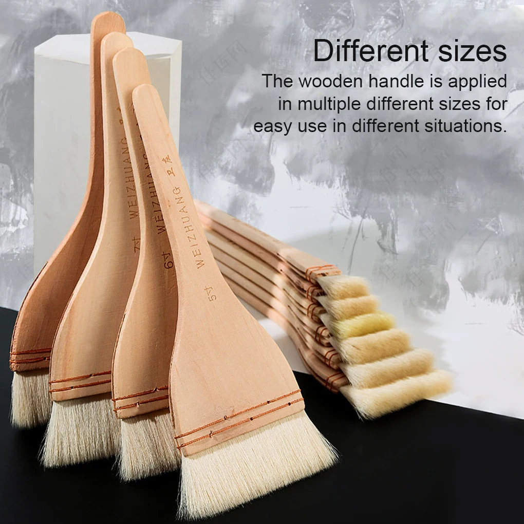 แปรงทาสีน้ำมันน้ำหนักเบาพู่กันเครื่องปั้นดินเผาสีน้ำ