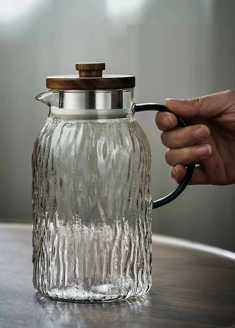 

Gongfu Teapot with Cover, Cold Cold Brew Coffee Maker, Heat Resistant Glass, Flower Tea, 300ml-700ml