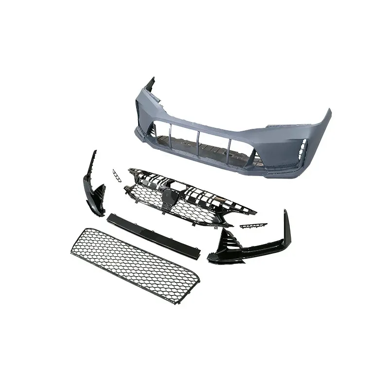 

Car Body Bumper Kit Conversion Upgrs Include Side Skirt Grille Fog Lights