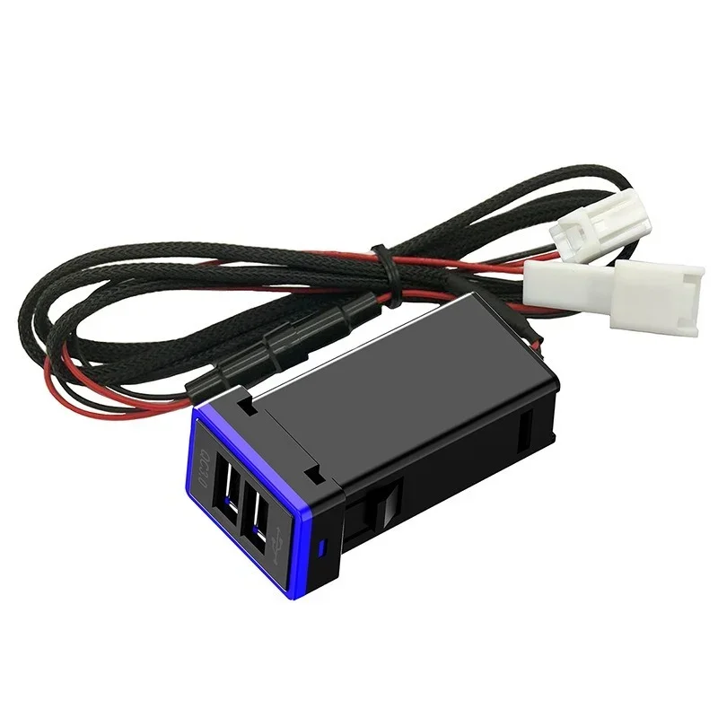 Chargeur de voiture Double USB 3.0, adaptateur de téléphone, PDA DVR, câble Plug & Play pour Toyota Rav4 Intelligent, Charge rapide QC 3.0