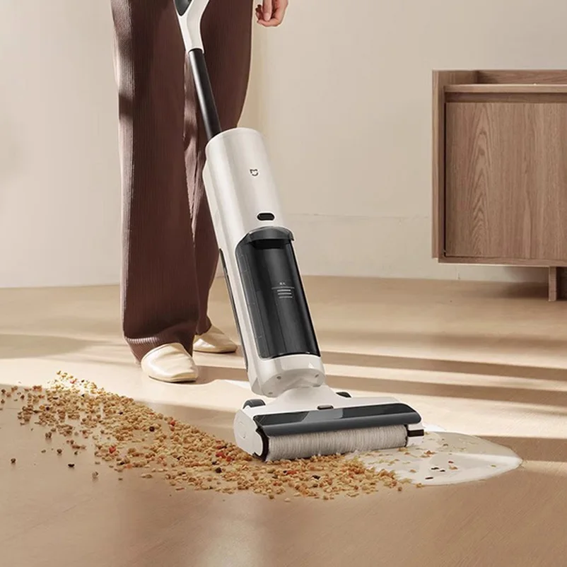 XIAOMI MIJIA Wireless Anti-tangle Floor Washer 4C Wet And Dry Vacuum Cleaner For Home Self Cleaning Crawler Roller Brush Mopping