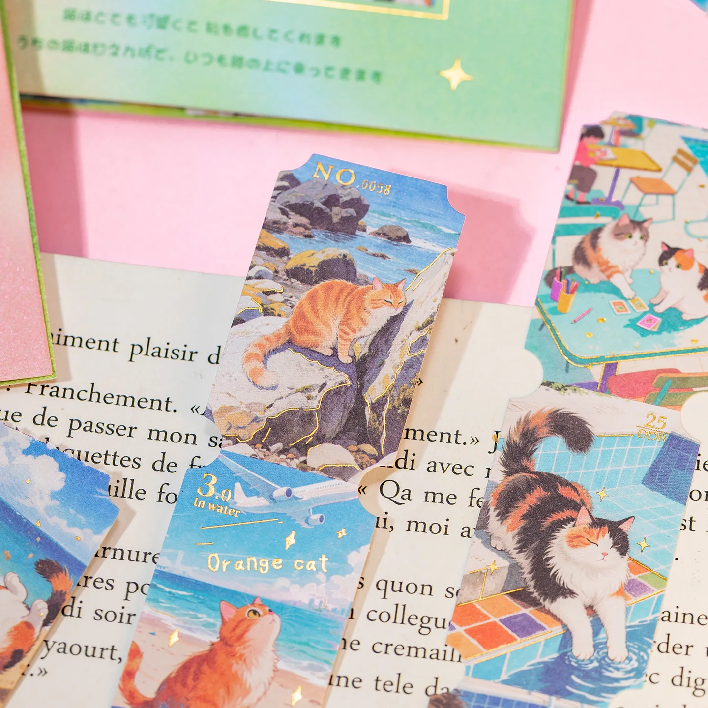 20pcs/1lot Kawaii Stationery Stickers Cat ticket box Diary Decorative Stickers Scrapbooking Craft Stickers