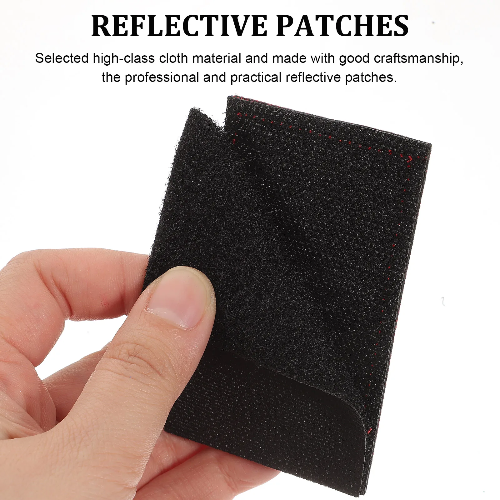 

2Pcs Reflective Safety Patch High-Class Cloth Material DIY Decoration Night Hiking Camping Use Durable Self-Adhesive