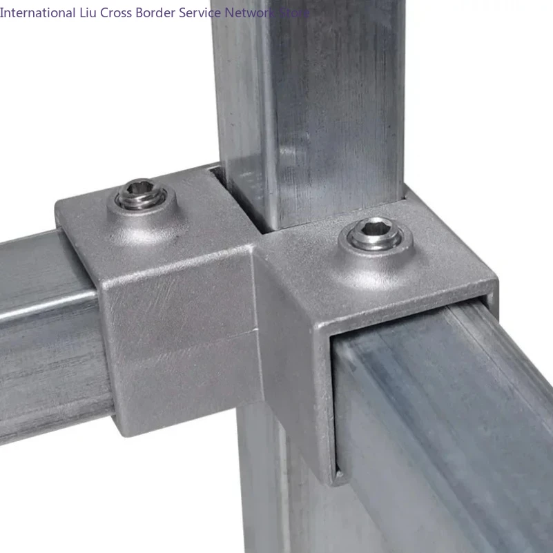 OD 30x30mm Square Tube Connection Piece  Aluminum Alloy Elbow Three-way Square Pipe Fixed Joint Storage Rack Rack