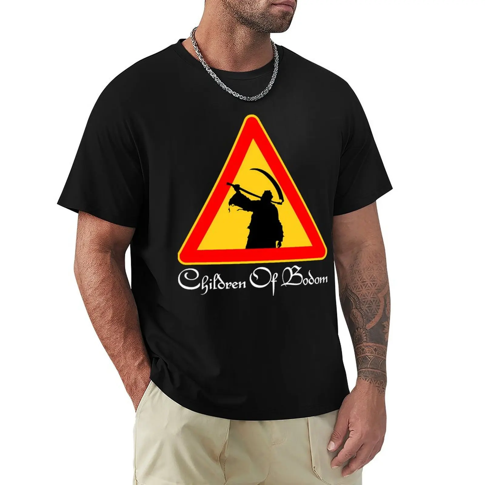 

Children Of Bodom Logo T-Shirt T-shirts oversize vintage graphic tee T-shirts for men cotton