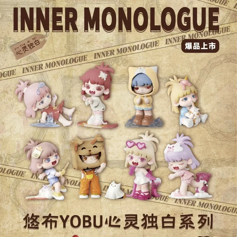 Miniso Genuine Yobu Spiritual Monologue Blind Box Toy Desktop Ornament Trendy Toy Human Doll Doll Cute Birthday Gift