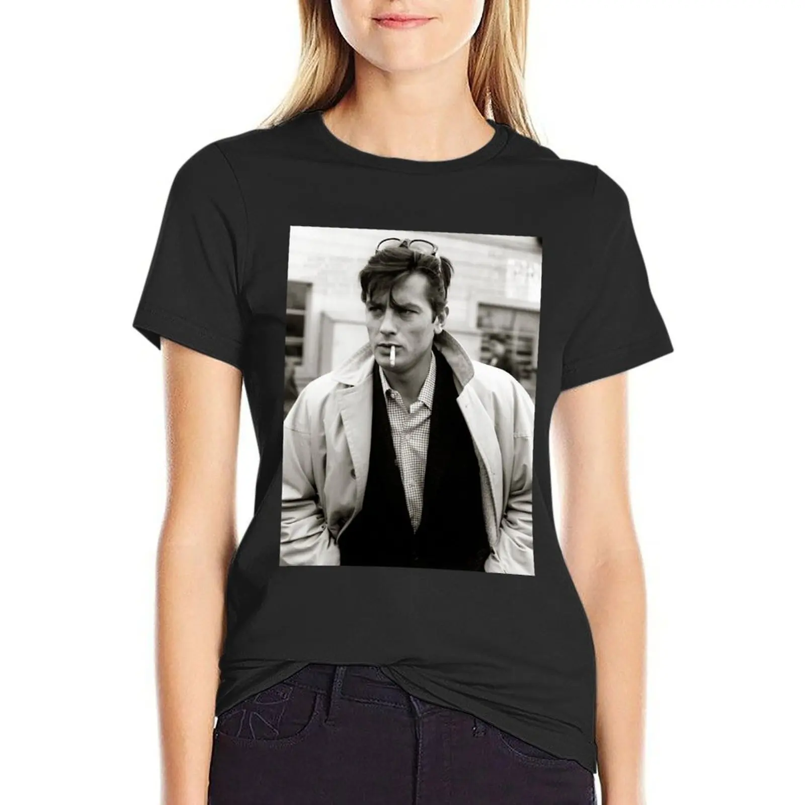 

Alain Delon smoking cigarette Classic T-Shirt cute clothes animal prinfor sweat black t-shirts for Women