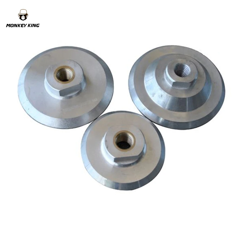 M10 M14 5/8-11 aluminium Backer z dyskiem Abranet uchwyt ścierny do żywicy diamentowy Pad polerski 100mm 125mm 5 "7 in