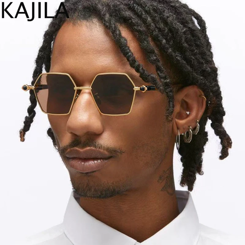 

Vintage Small Frame Hexagon Punk Sunglasses Women Men 2025 Luxury Brand Classic Polygon Shades UV400 Protection Trendy Eyewear