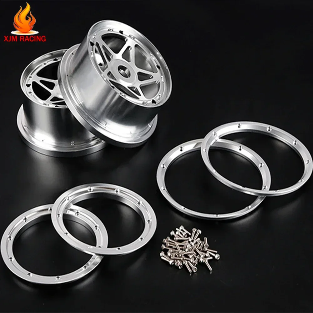 Rc Auto CNC Voor- of Achterwiel Hub met Beadlock Kit voor 1/5 Kingmotor Hpi Rovan Rofun Baja 5b Ss Buggy 2.0 Onderdelen