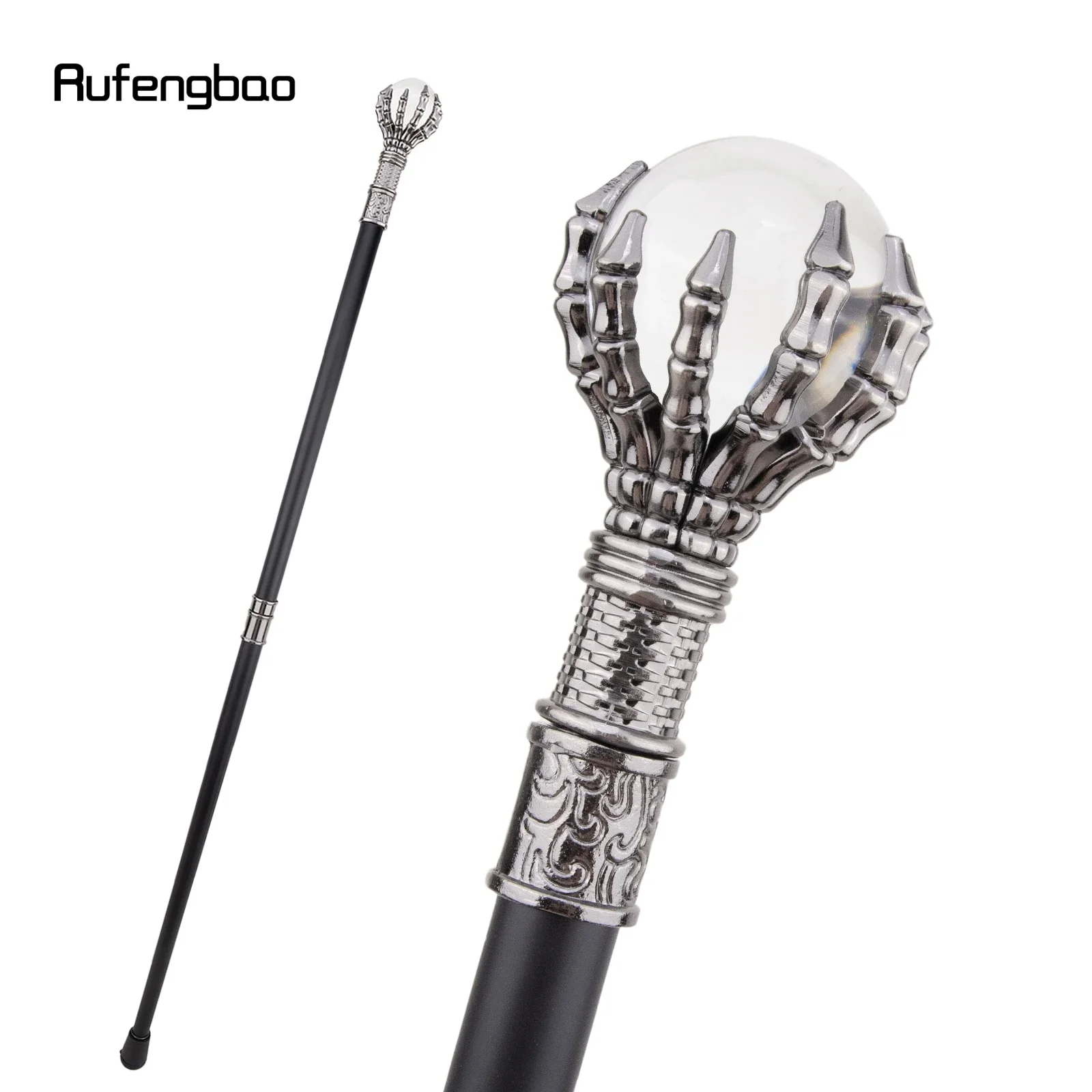 

Transparent Glass Ball Steampunk Walking Cane Fashion Decorative Walking Stick Gentleman Luxury Crosier Knob Walking Stick 93cm