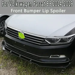 3pcs Car Front Bumper Lip Spoiler for VW Passat B8 2014-2019 Sedan Bumper Lip Guards Cover Front Lip Cap Spoiler Bodykit Tuning