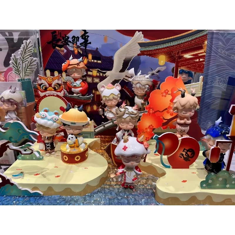 ميمي تشانغ آن سجلات سلسلة صندوق أعمى مفاجأة هدية أنيمي الشكل صندوق غامض لطيف نموذج حلية هدايا عيد الميلاد