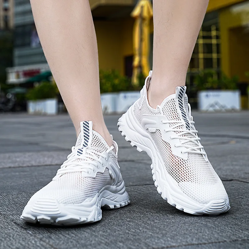 

Seasonal New Men'S Casual Mesh Sports Shoes Mesh Running Shoes Summer Breathable Mesh Shoes Lightweight Soft Sole Mesh