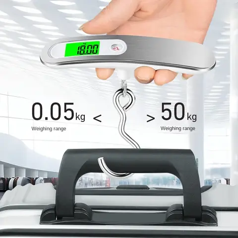 Stable Bag Hanging Steelyard Hook Fishing Scale CD Digital Luggage Scale 50kg Portable Electronic Scale Weight Balance Suitcase
