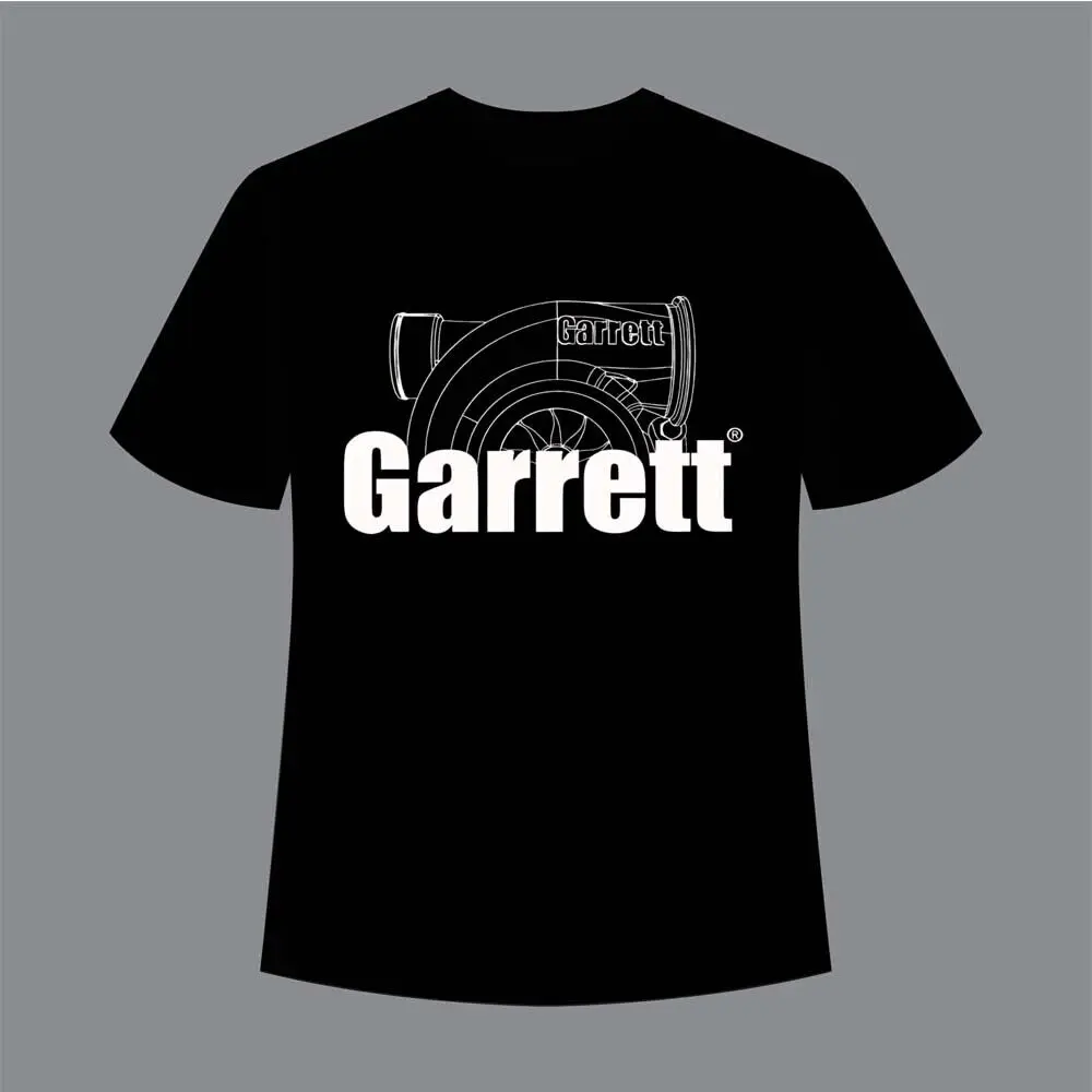 Garrett Turbo white Logo T Shirt Funny Size S to 5XL