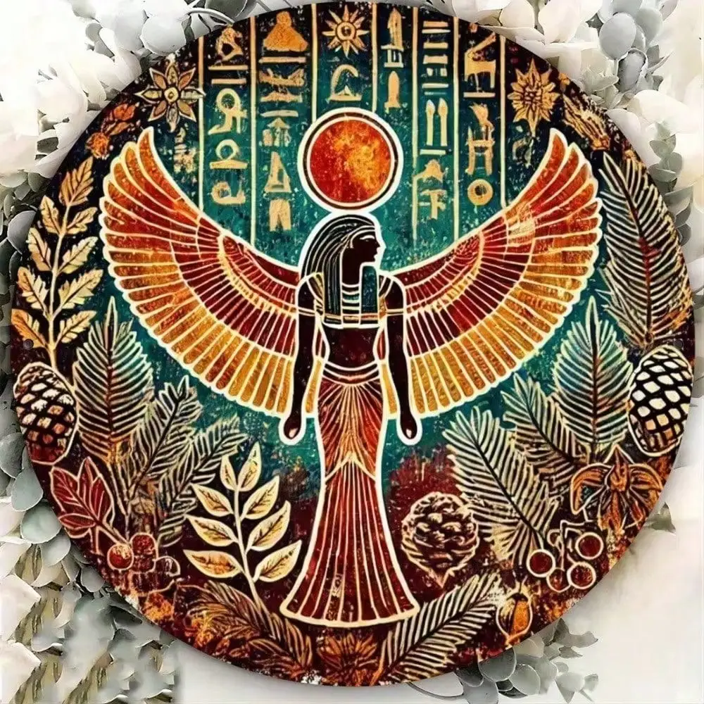 Ancient Egypt Wall Art Decor Egyptian Goddess Myth Tin Sign Retro Iron Plaque