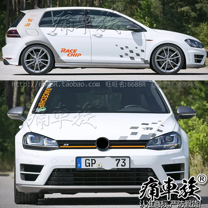 Car sticker FOR Volkswagen Golf 7 Golf 8 body decoration modification Decal sports film accessories