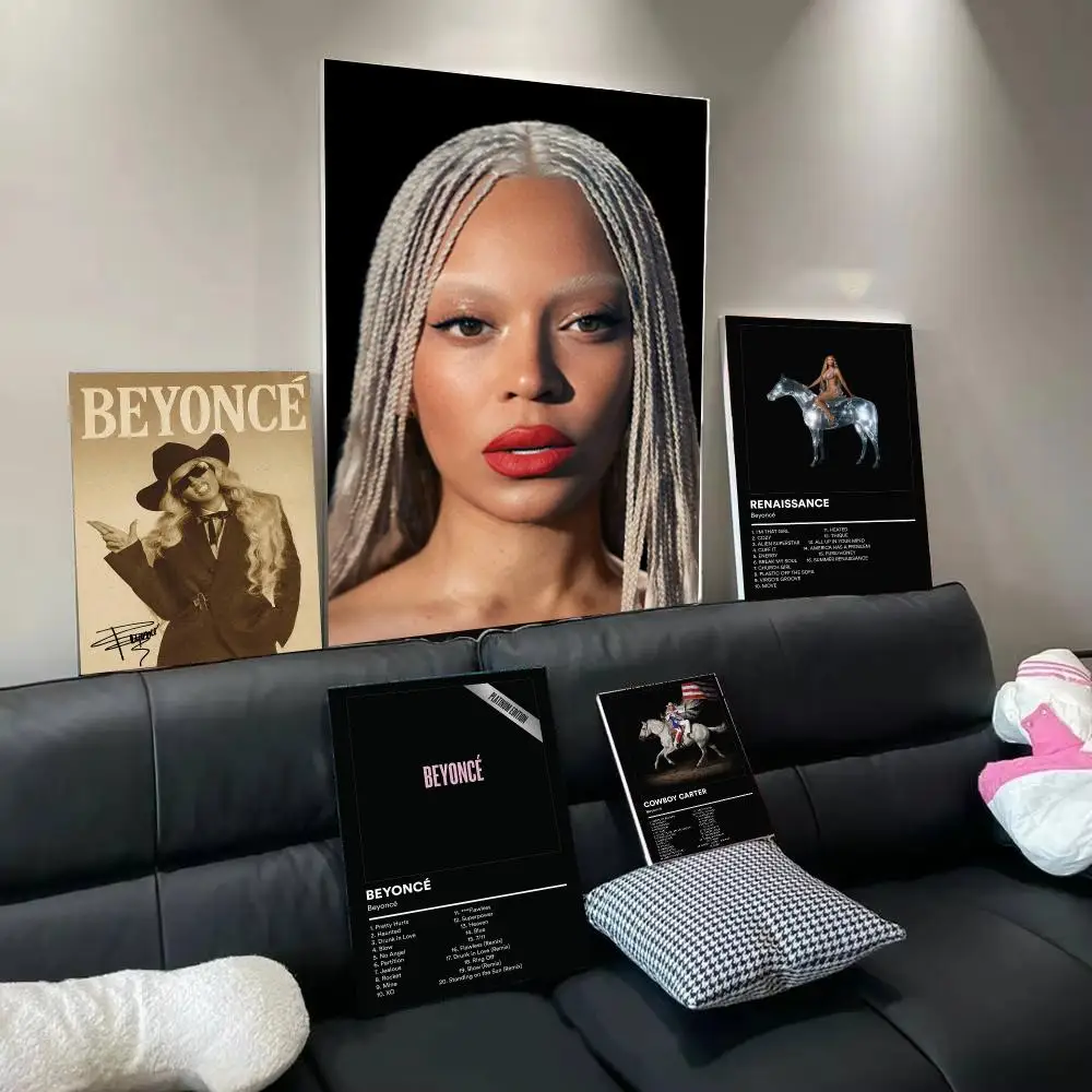 Pop Singer B-Beyonce Poster Wall Art Poster Print Decorative Artwork for Bedroom Living Room Office Home Decoration