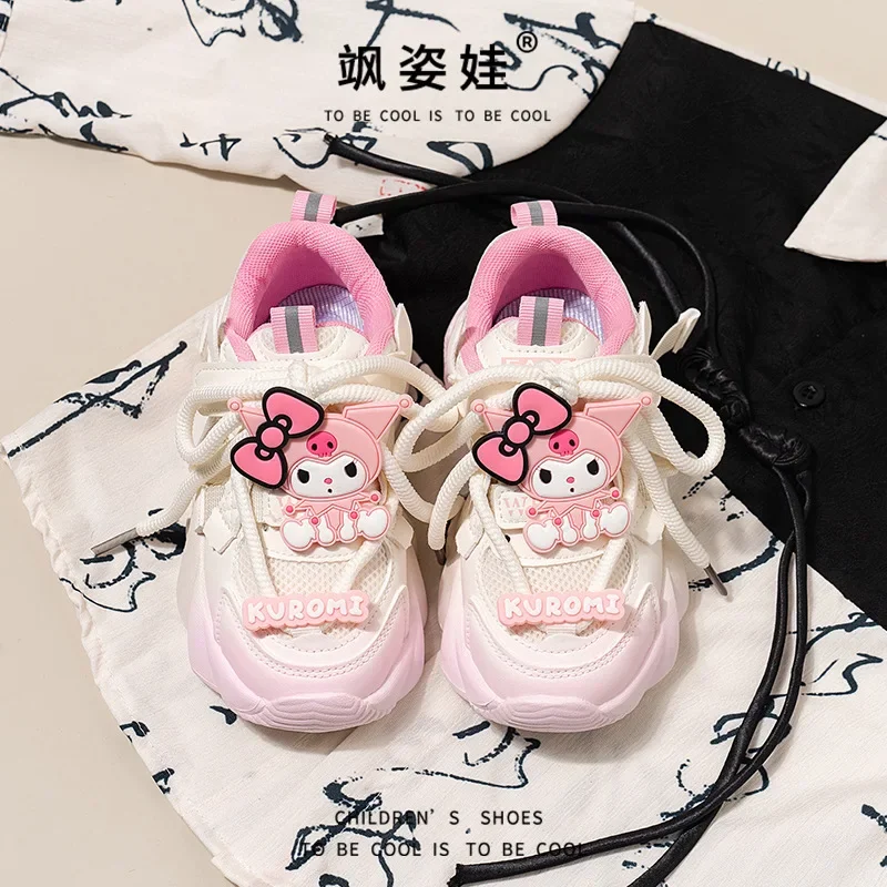 Girls 2024 summer new children's net surface breathable casual sports shoes Cuomo father shoes for children