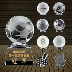 Customized Crystal Trophy for Children Sports Ball Games Billiards Table, Tennis, Badminton, Excellent Awards, Small Trophy, 1Pc