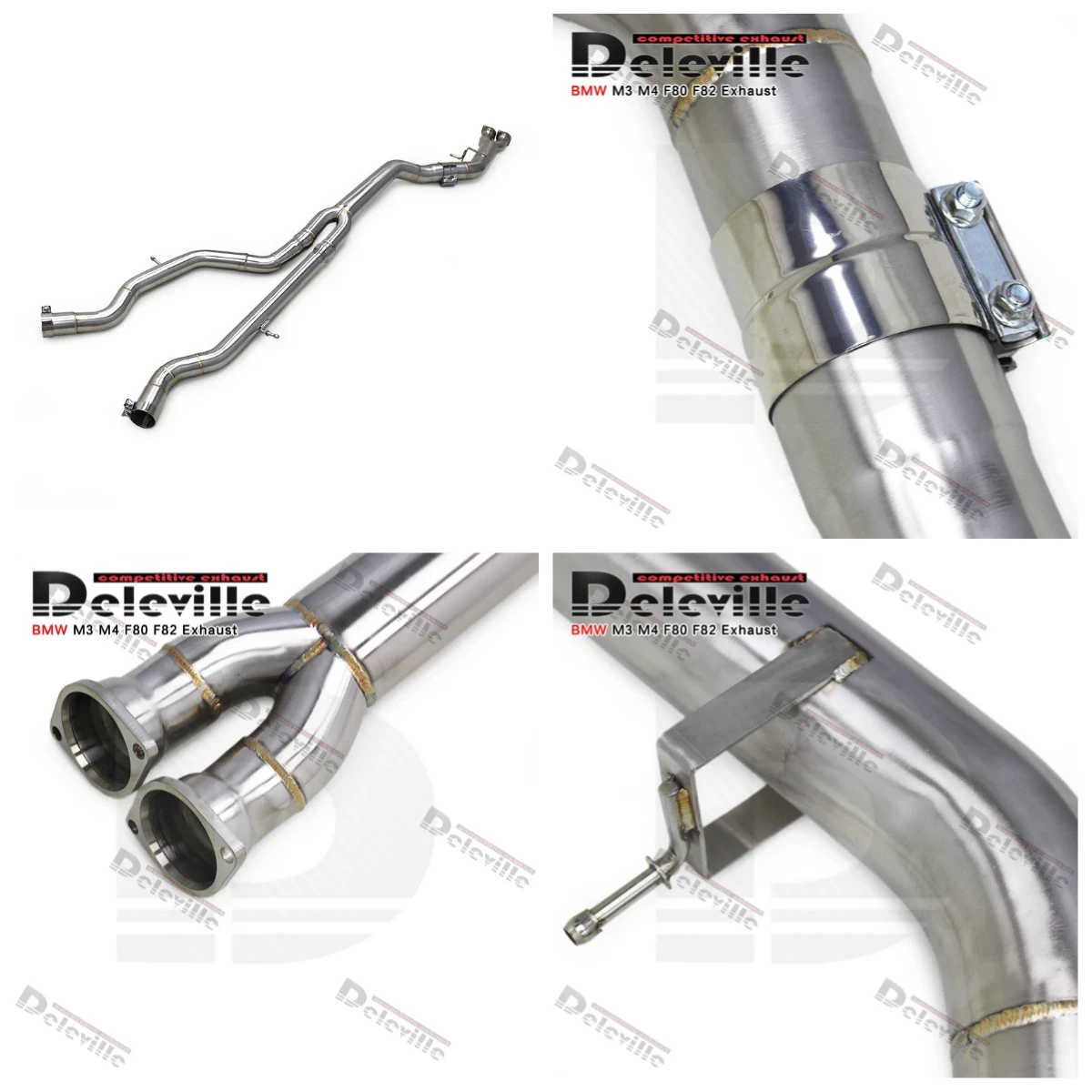 OEM Equal Length Mid Pipe for  M3/M4 F80/F82 3.0T 2015-2019 Single Exhaust System Stainless Steel Modified Exhaust