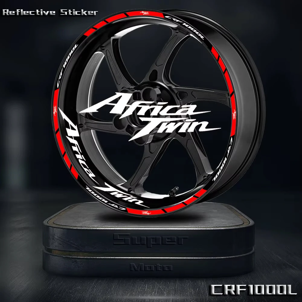 

Для CRF1000L crf1000l 1100 1000 мотоциклетные светоотражающие колеса, наклейки на ступицу, наклейки на обод в полоску, декоративная лента, водонепроницаемый аксессуар