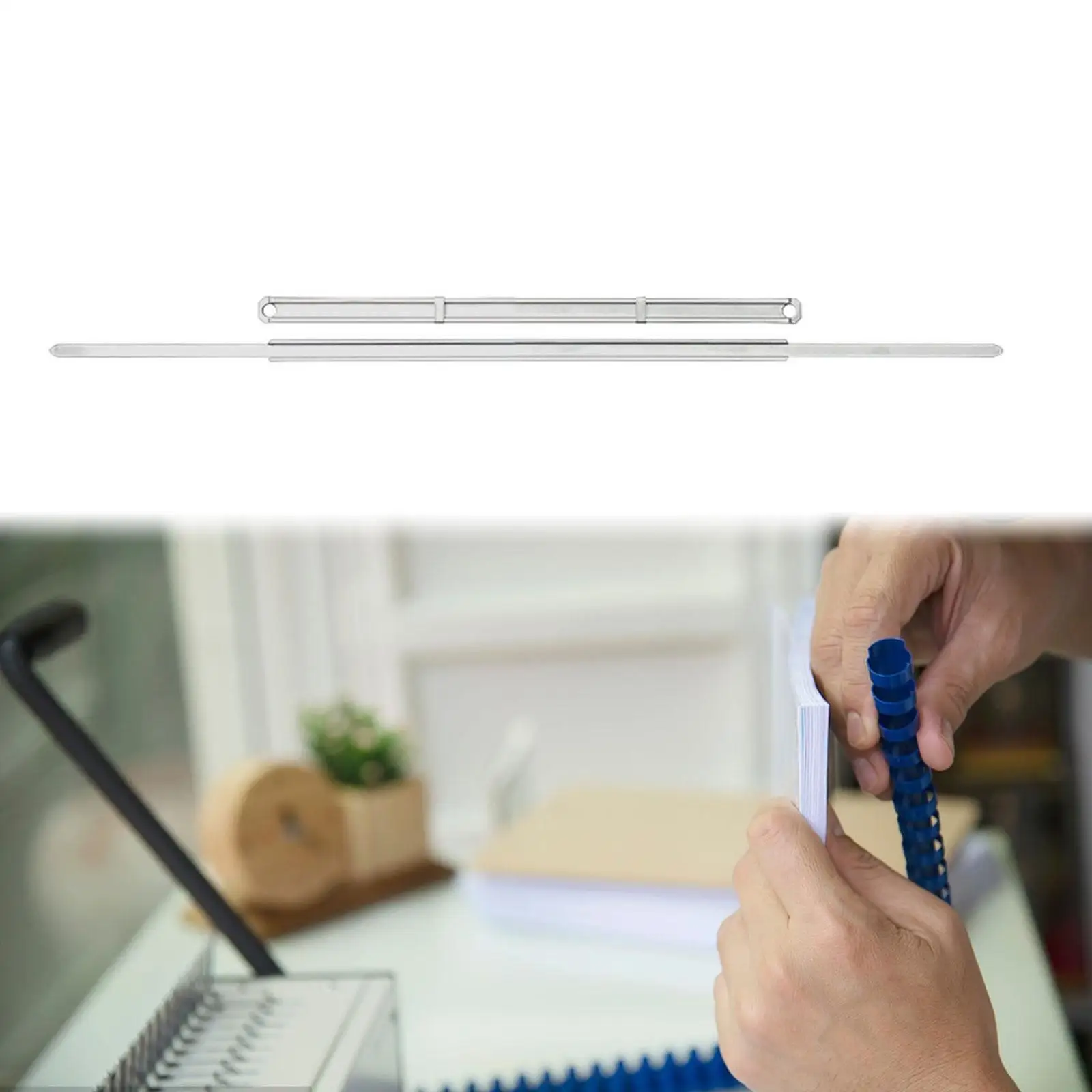 50x Prong Paper Fasteners, 3.5" Capacity, Easy to Operate, Metal Professional File Binding 8.5 inch Base for Documents School