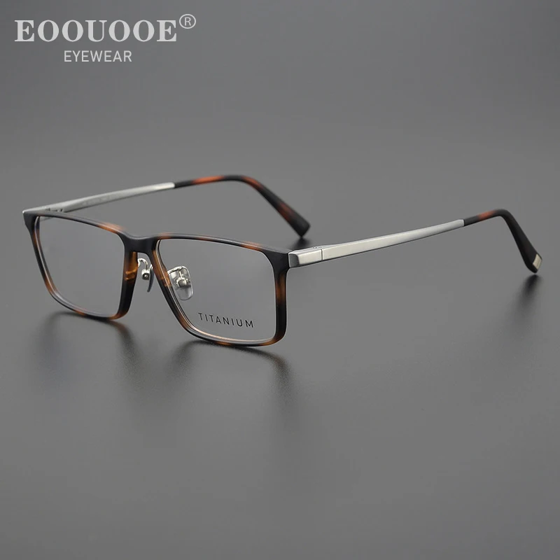 Pure Titanium WithTR90 Men Glasses Frame Myopia Single Vision Eyewear Hyperopia Progressive Prescription UV Men's Eyewear