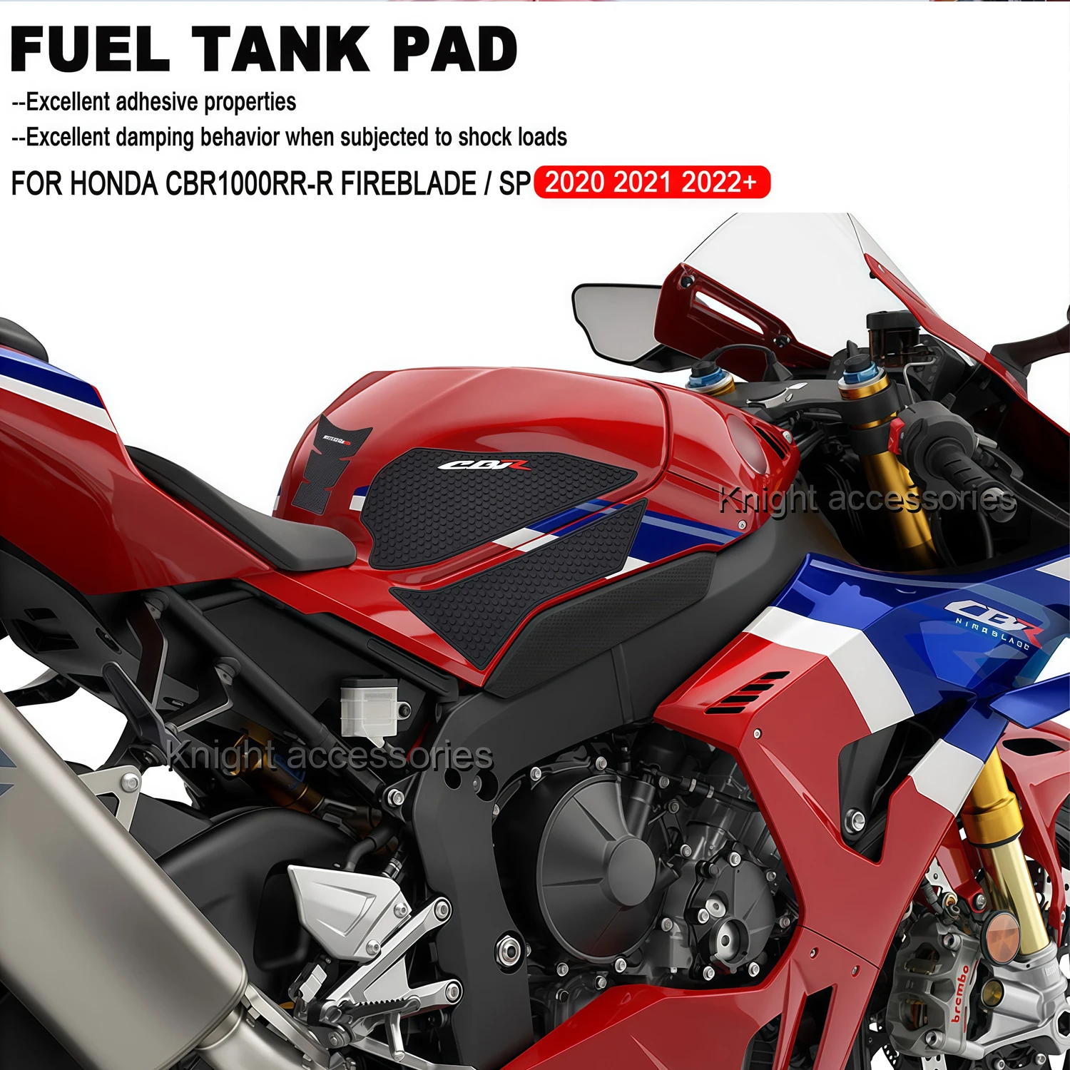 

Tank Pad Motorcycle Accessories Fuel Tank Pad For CBR1000RR-R CBR1000RR R Fireblade SP 2020 2021- Non-Slip Side Fuel Tank Pad