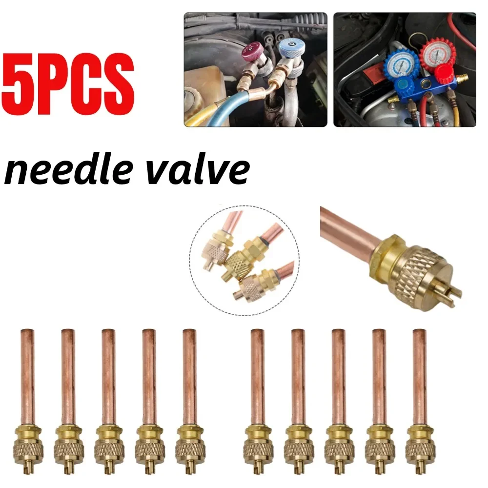 

5Pcs Air Conditioner Refrigeration Access Valves Copper Tube Filling Parts Replacements Refrigerator Parts 6cm/11.5cm/12.5cm