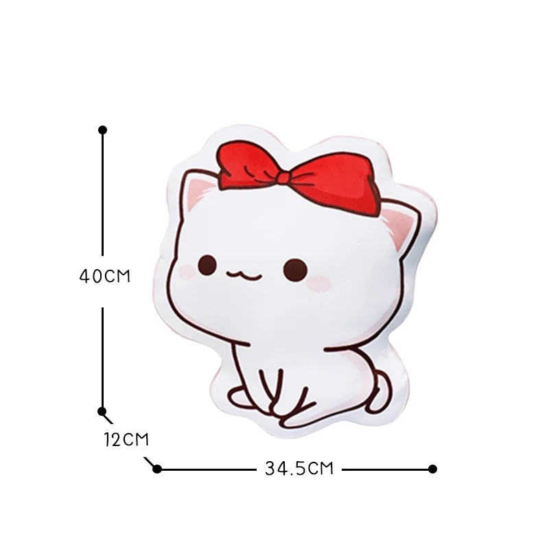 Mitao Cat Plush Cushion Cartoon Peach Cat Plush Cute Stuffed Soft Pillow Toy Room Decor Sofa Doll Wedding Gift For Couples