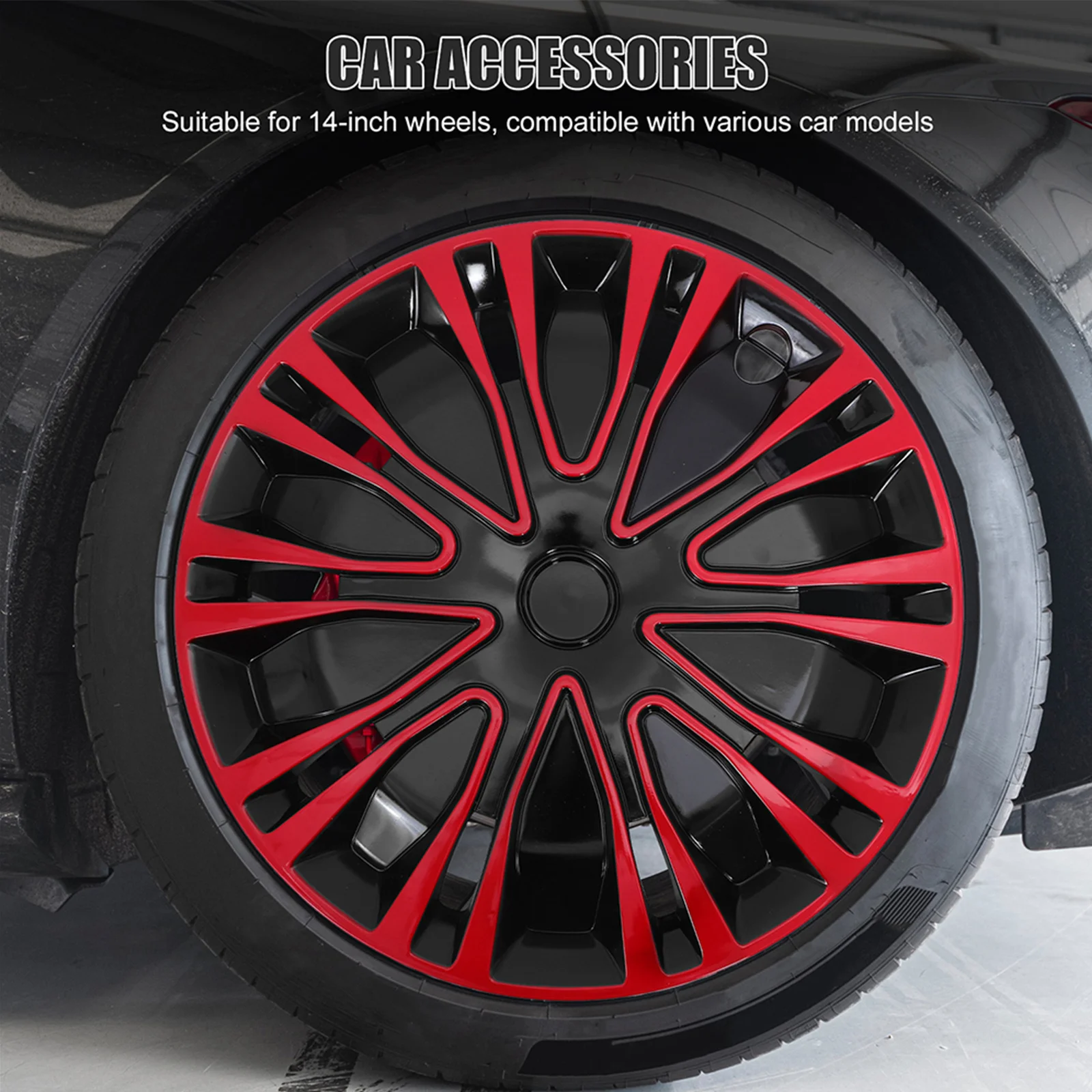 

13-дюймовая декоративная крышка ступицы колеса, сверхмощная крышка обода из полипропилена, гладкая отделка, защита от мусора, водяные колпачки ступицы автомобиля