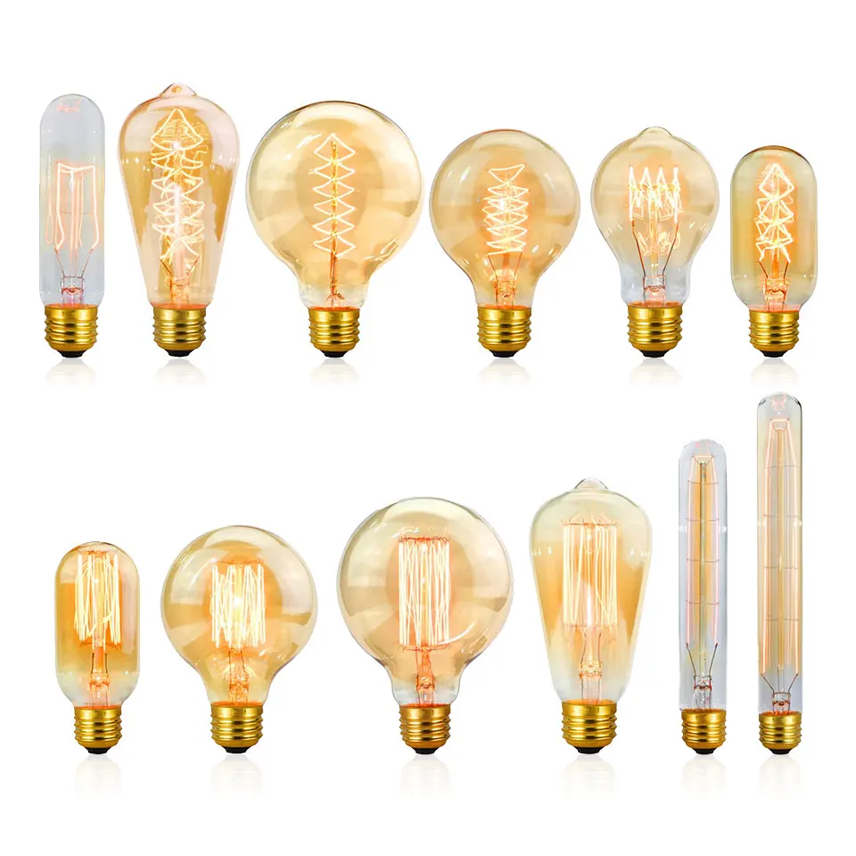 Retro Edison Bulb Lamps 220V110V E27/26 ST64 G80 T45 Bedroom Industrial Loft Vintage Light Bulb For Home Decor Led Lighting Lamp