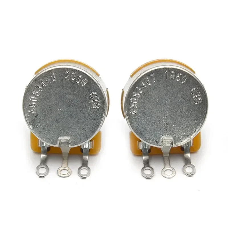2Pcs CTS Pots Log A or Linear 250k/500k Brass/Aluminum Shaft Volume Tone Potentiometers for Electric Guitars