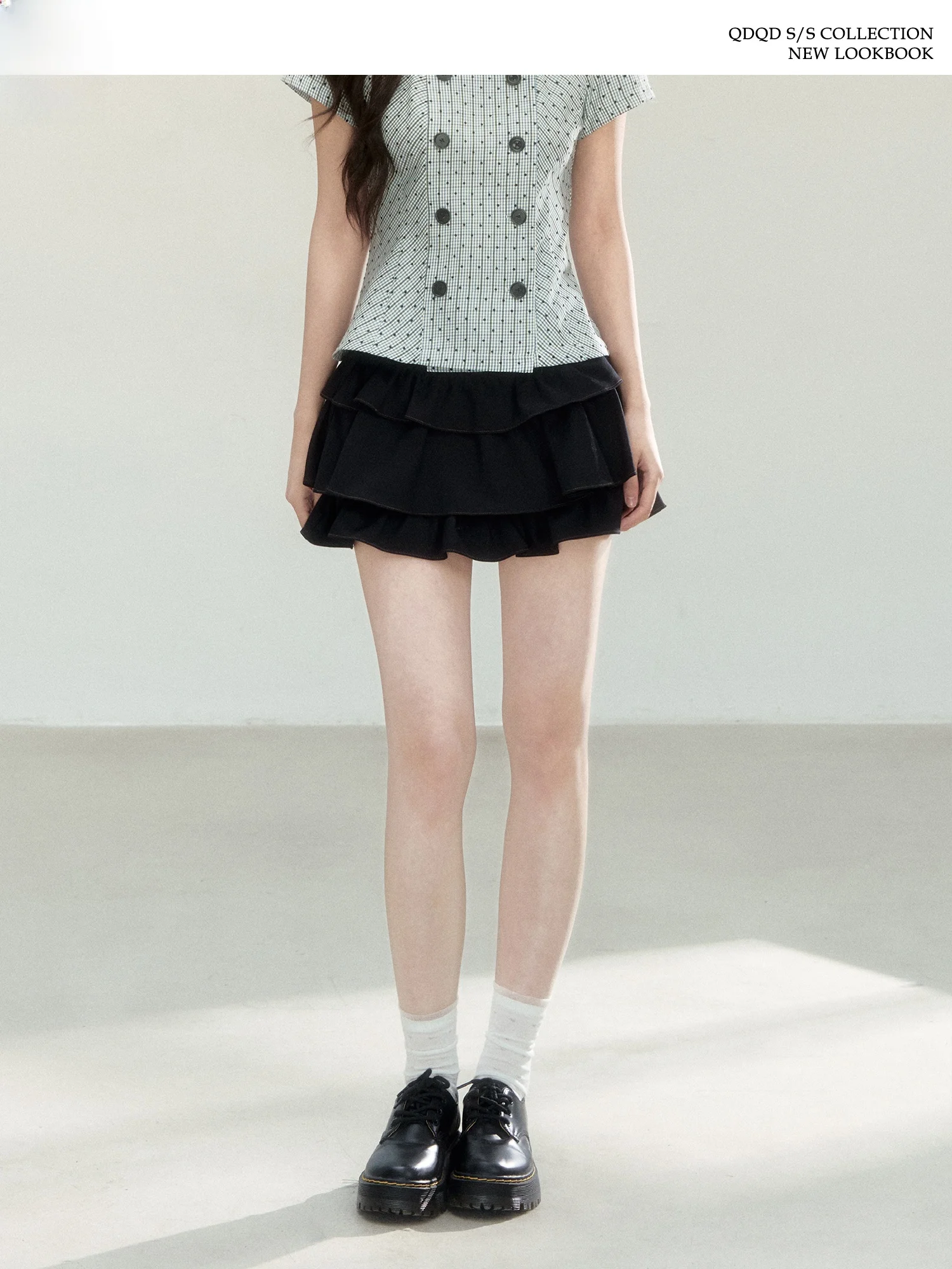 Cute Casual Versatile Lace Trim Half Skirt Summer New Style Cake Short Skirt Women's mid Waist Other Material Other Process